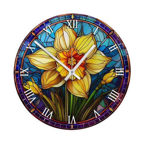 Daffodil Suncatcher Effect Clock